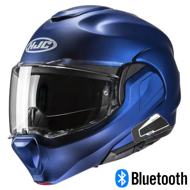 HJC F100 Modular Bluetooth Helmet Matte Blue