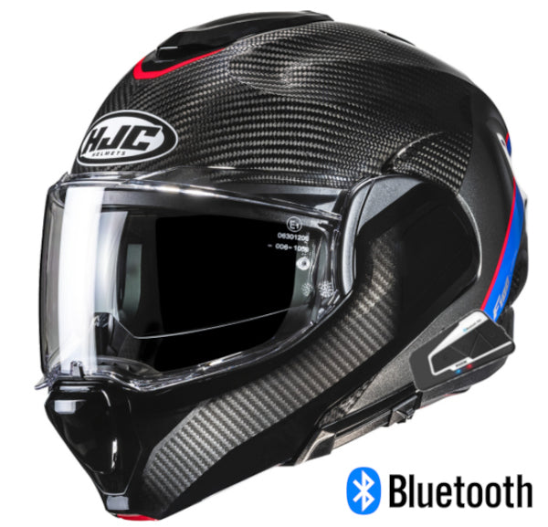 HJC F100 Modular Bluetooth Helmet Carbon Stan MC21