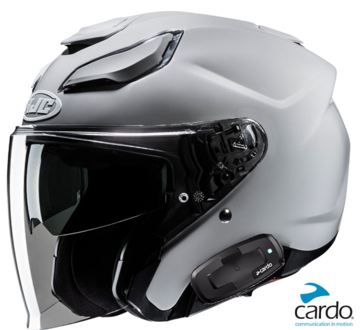 HJC F31 Bluetooth Helmet Nardo Grey Cardo 4X Installed