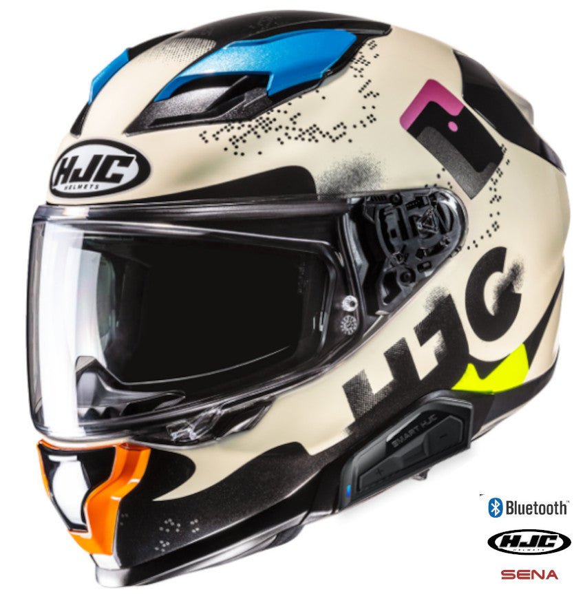 HJC F71Bluetooth Helmet Faco MC28 11b Installed