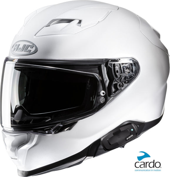 HJC F71 Bluetooth Helmet Gloss White Cardo Spirit