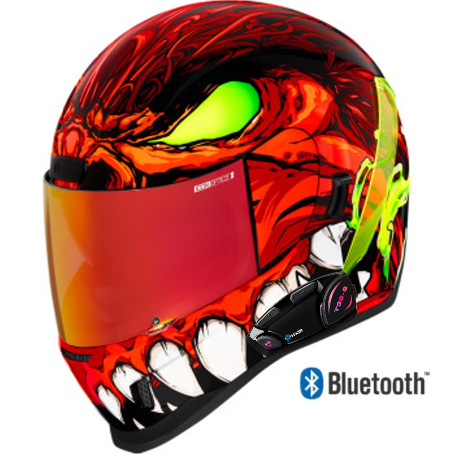 Icon Airform Manik'r Red Full Face Bluetooth Helmet