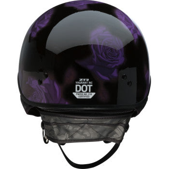 Z1R Vagrant NC Half Shell Helmet Rose Black/Purple