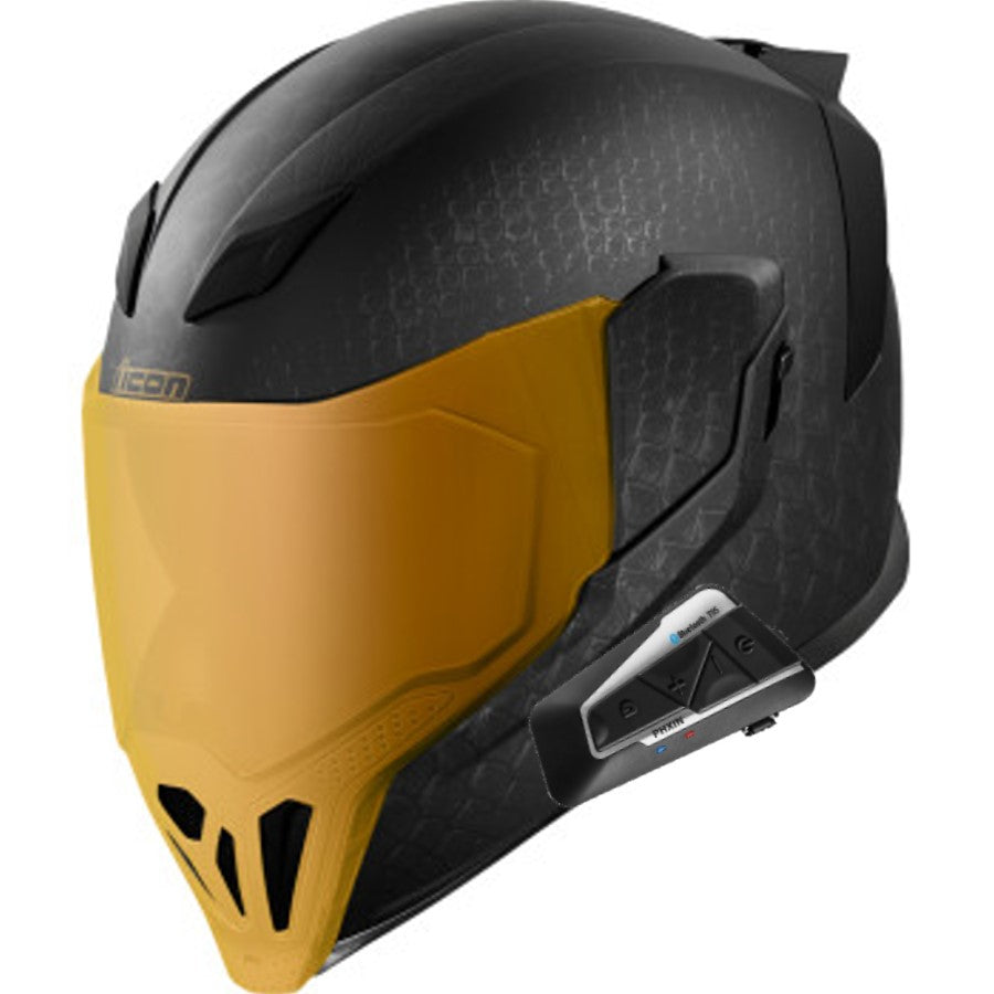 Icon Airflite Nocturnal Graphic Black Full Face Bluetooth Helmet