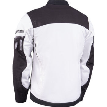 Icon Merc3 Anomlay Motorcycle Jacket White