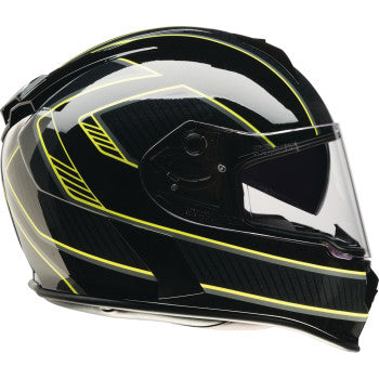 Z1R Warrant Full Face Snow Helmet Amplify Black/Hi-Viz Electric Shield