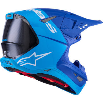 Alpinestars Supertech M10 Off Road Helmet  Flood MIPS Blue/Black Carbon