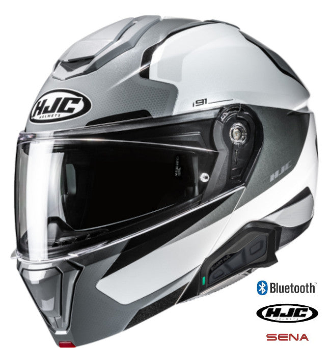 HJC i91 Modular Bluetooth Helmet Felio MC-5 11b installed