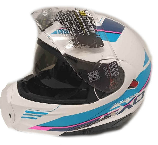 Scorpion EXO-GT-930 Street Helmet Modulus White Blue