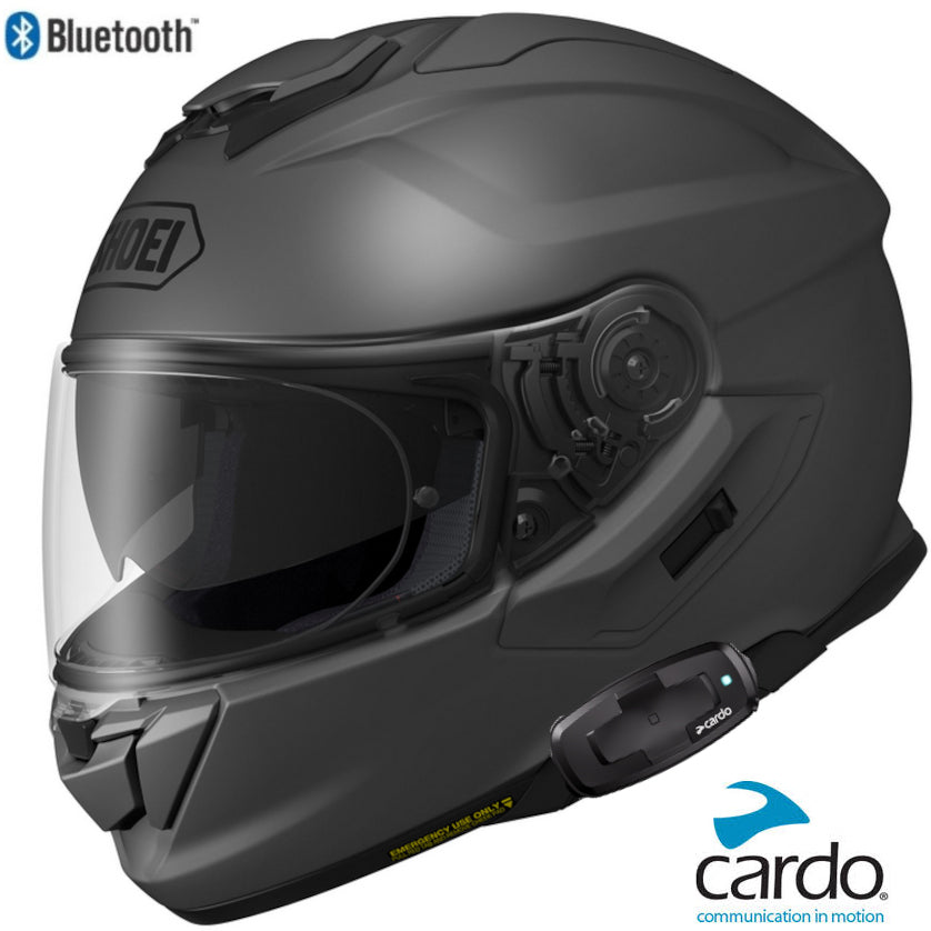 Shoei GT-Air 3 Bluetooth Helmet Matte Deep Grey Cardo Packtalk S