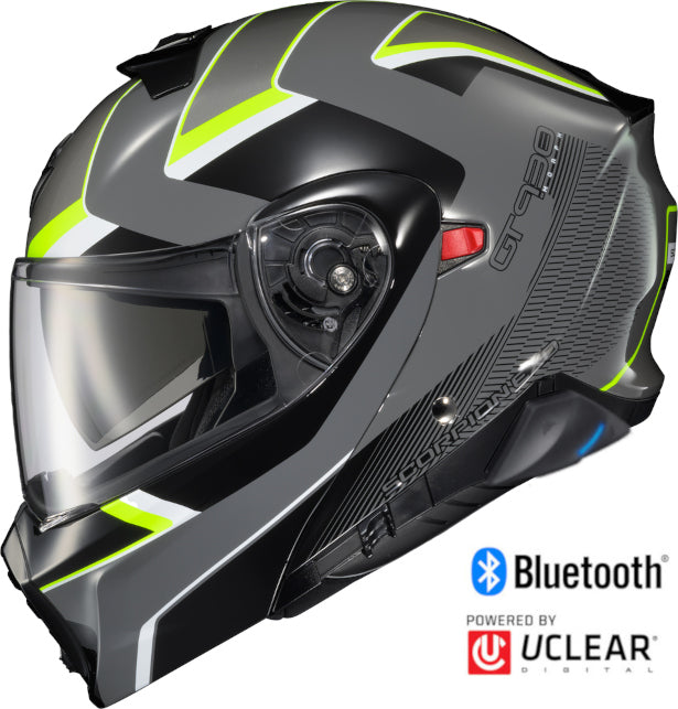 Scorpion EXO-GT-930 Bluetooth Helmet Morph Grey Hi Viz EXO-Com