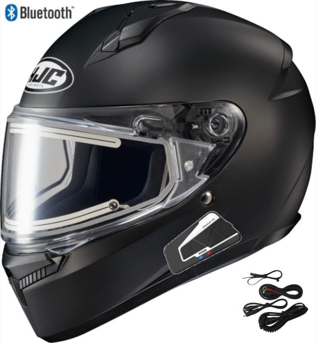 HJC C10 Bluetooth Snow Helmet Matte Black Electric Shield