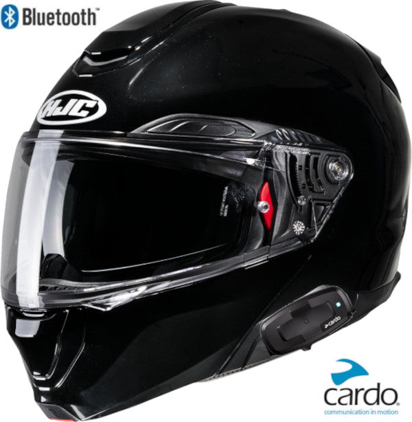 HJC RPHA 91 Bluetooth Helmet Gloss Black Cardo Packtalk S
