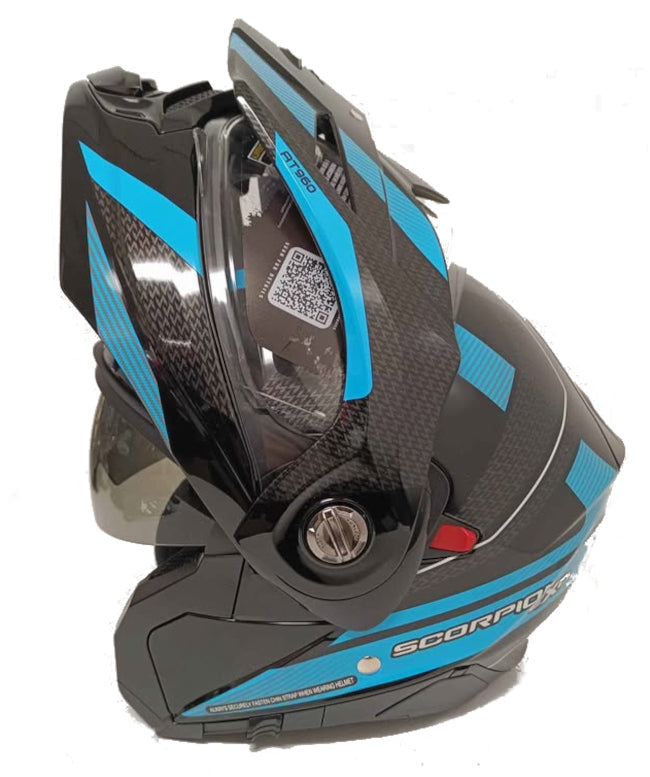 Scorpion EXO-AT960 Dual Sport Modular Street Helmet Hicks Blue