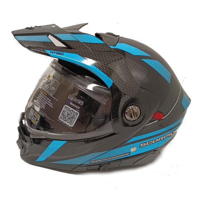 Scorpion EXO-AT960 Dual Sport Modular Street Helmet Hicks Blue