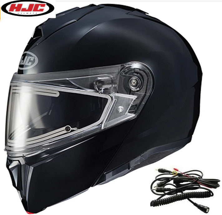 HJC i90 Modular Snow Helmet Gloss Black Electric Shield