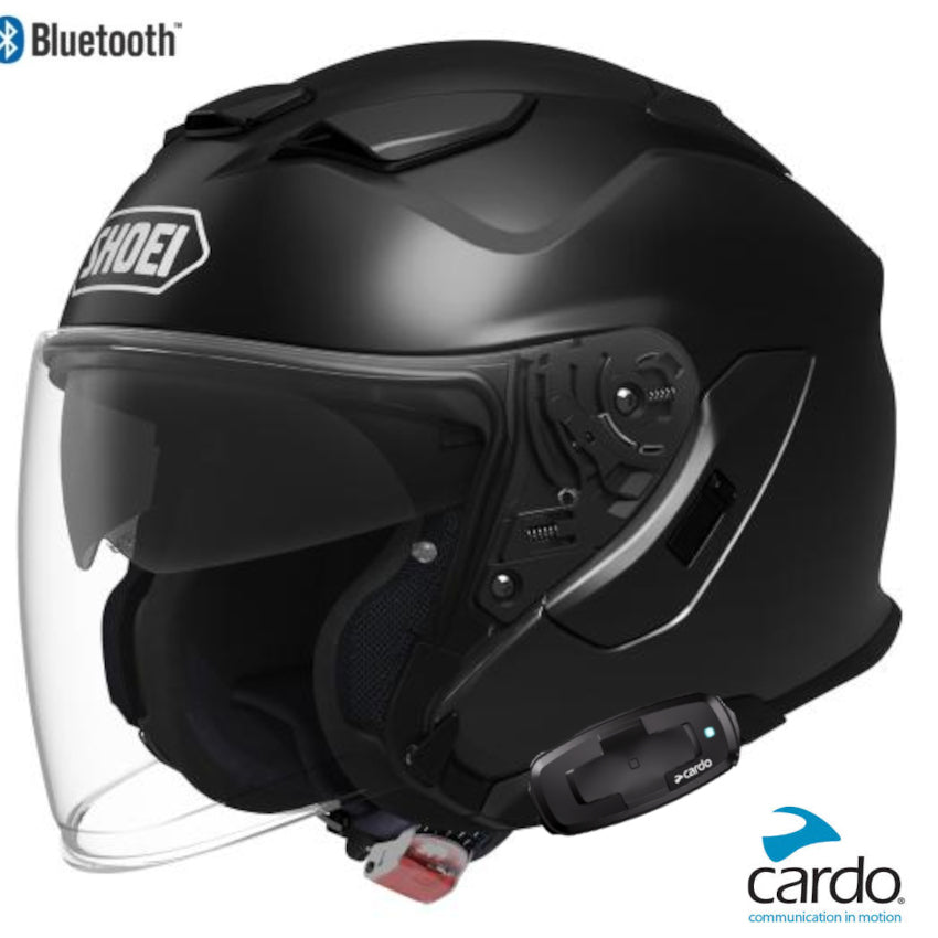 Shoei J-Cruise 3 Bluetooth Helmet Gloss Black Cardo Packtalk S