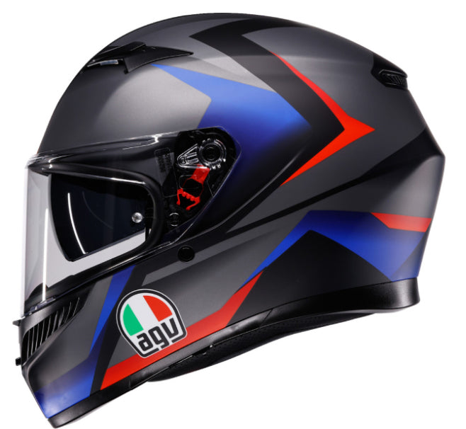 AGV K3 Full Face Helmet Striga Matte Black/Blue/Red