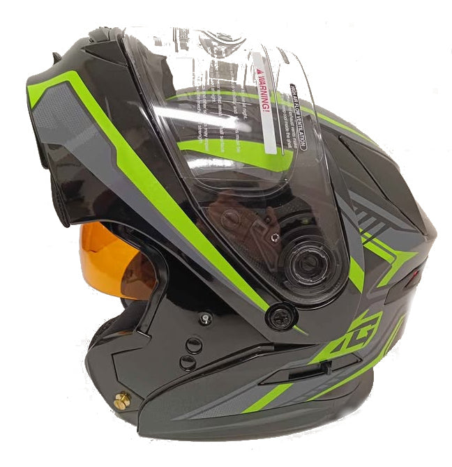 Gmax MD-01S Transistor Modular Street Helmet Black Grey Green