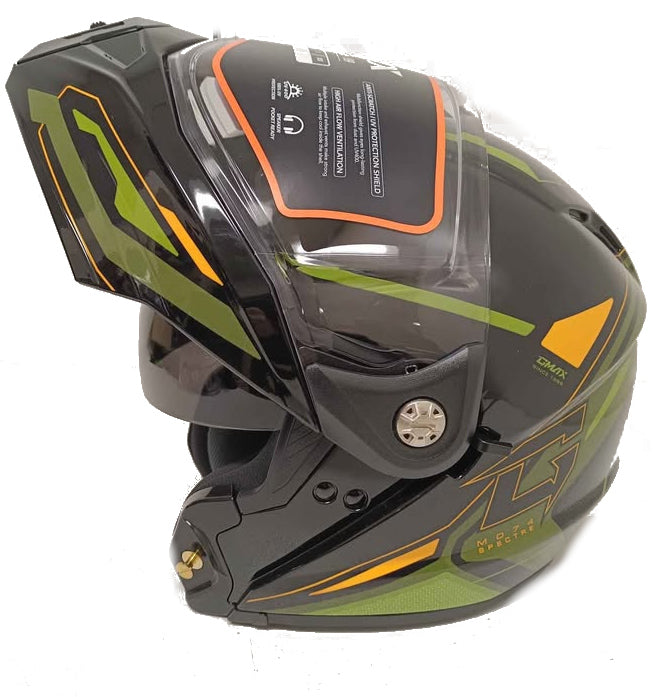 Gmax MD-74S Spectre Street Helmet Black Green