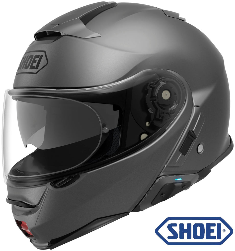 Shoei Neotec II Modular Bluetooth Helmet Matte Deep Grey SRL Installed