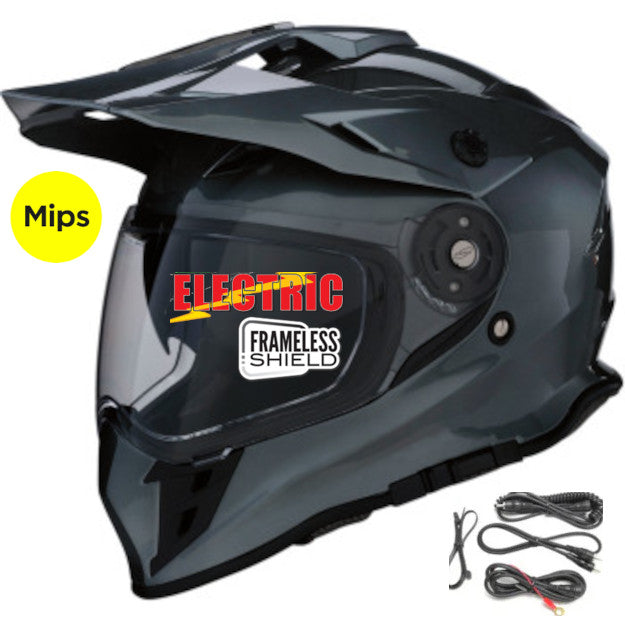 Z1R Range Dual Sport Snow Helmet Electric Shield MIPS Dark Silver