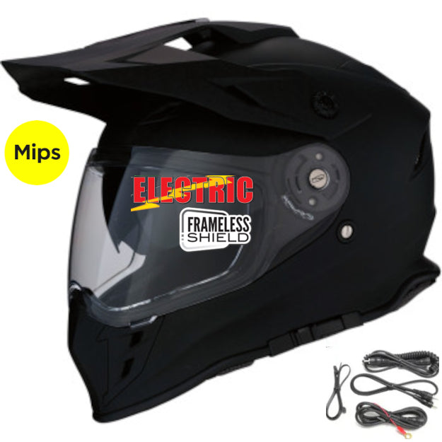 Z1R Range Dual Sport Snow Helmet Electric Shield MIPS Flat Black