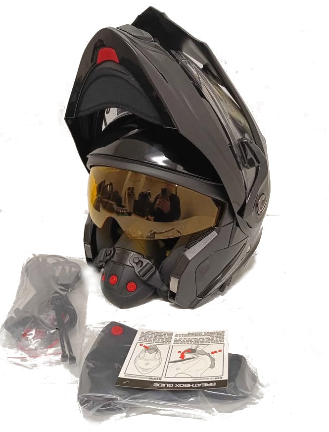 Scorpion EXO-AT960 Dual Sport Snow Helmet Gloss Black Electric Shield