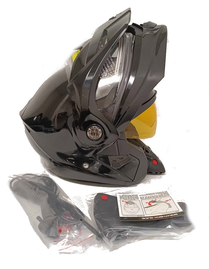 Scorpion EXO-AT960 Dual Sport Snow Helmet Gloss Black Electric Shield