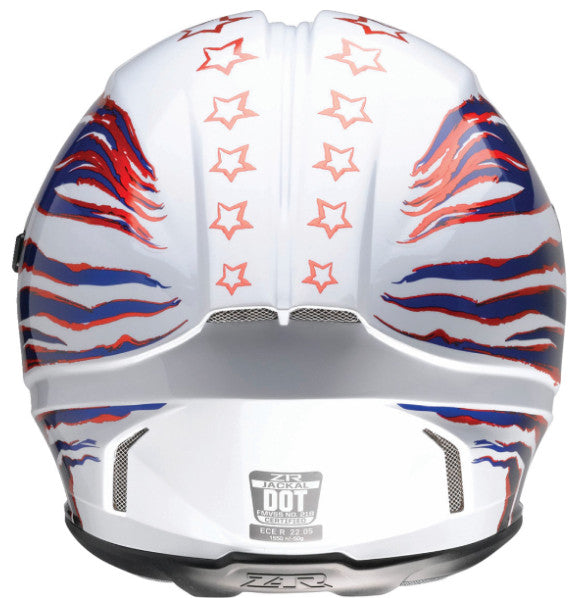Z1R Jackal Full Face Bluetooh Helmet Patriot Red/White/Blue