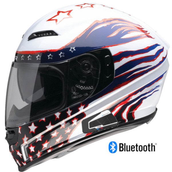 Z1R Jackal Full Face Bluetooh Helmet Patriot Red/White/Blue