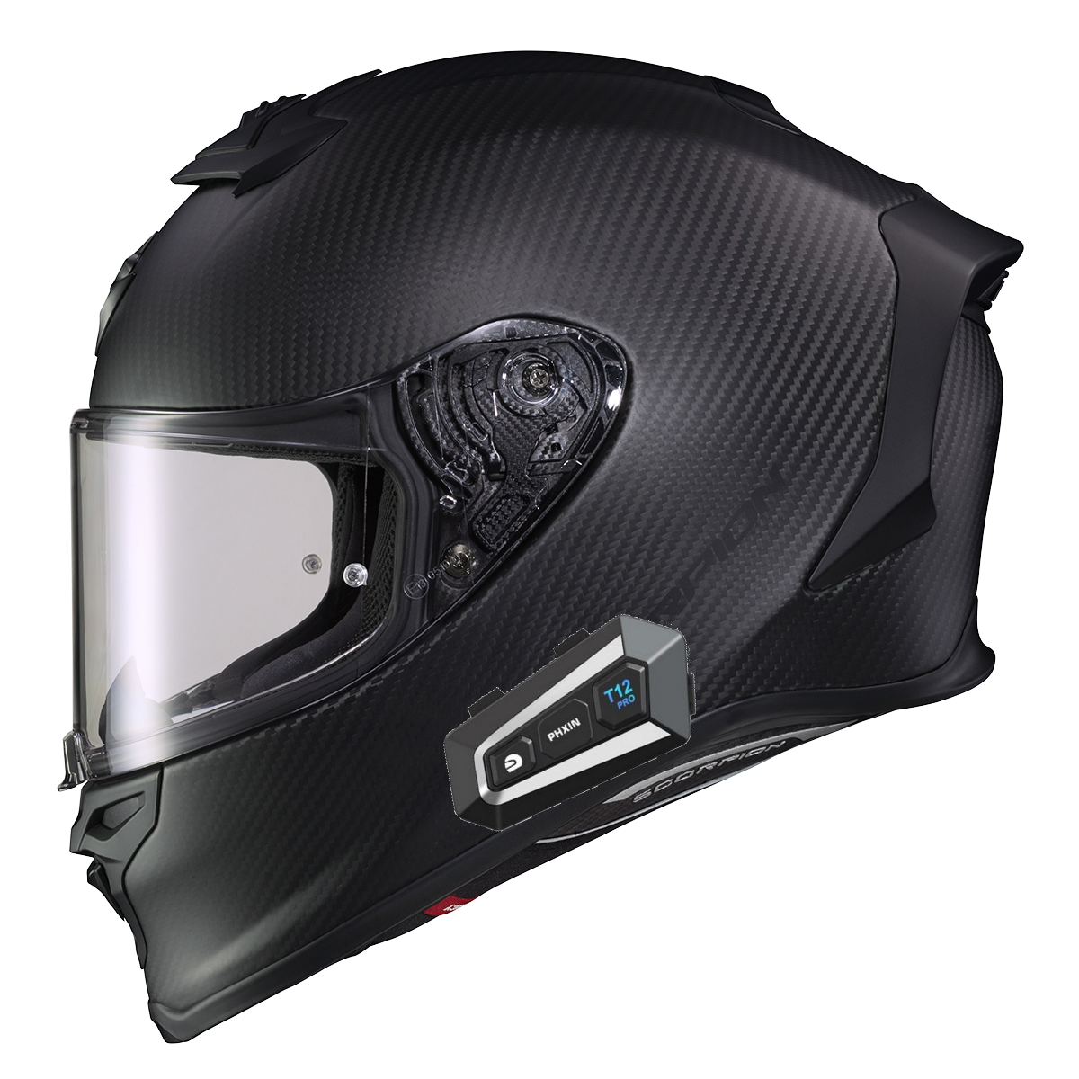 Scorpion EXO-R1 Air Full Face Bluetooth Helmet Carbon Matte Black