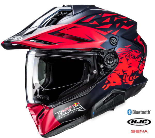 HJC RPHA 60 Bluetooth Helmet Red Bull Spielberg 50b Installed