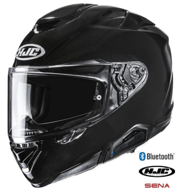 HJC RPHA 72 Full Face Bluetooth Helmet Metal Black 11b Installed