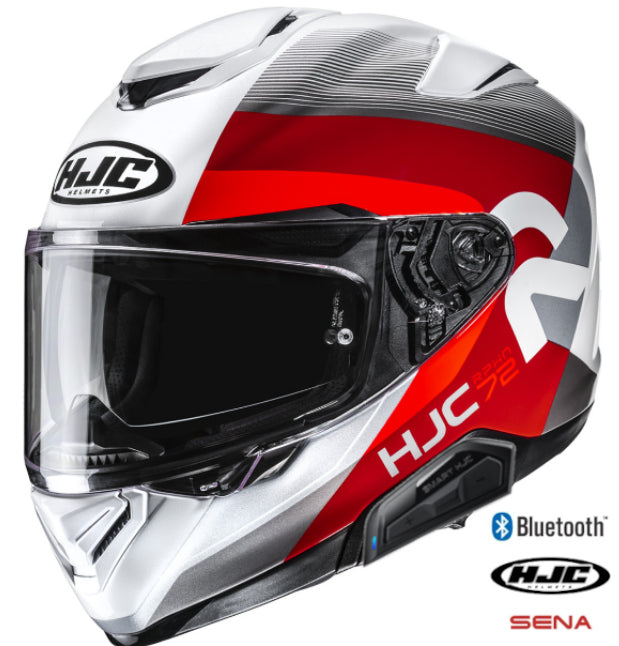 HJC RPHA 72 Full Face Bluetooth Helmet Phyta MC1 11b Installed