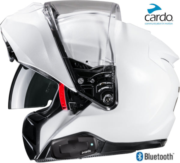 HJC RPHA 91 Bluetooth Helmet Gloss White Cardo Pack Talk S