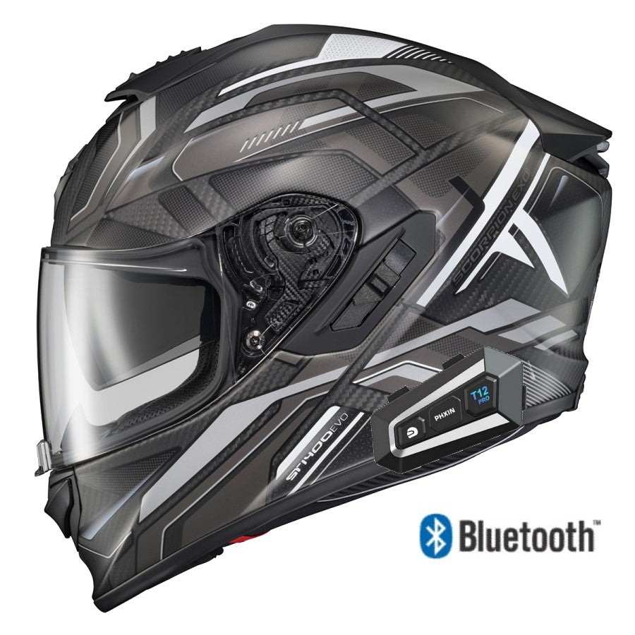 Scorpion EXO-ST1400 Carbon Bluetooth Helmet Hex Matte Grey