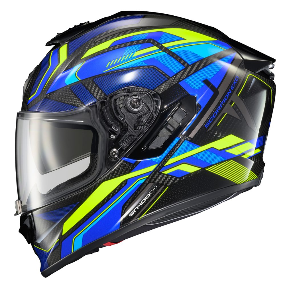 scorpion exo 1000 helmet EXO ST1400 Evo Carbon Helmet Hex Matte Blue XL