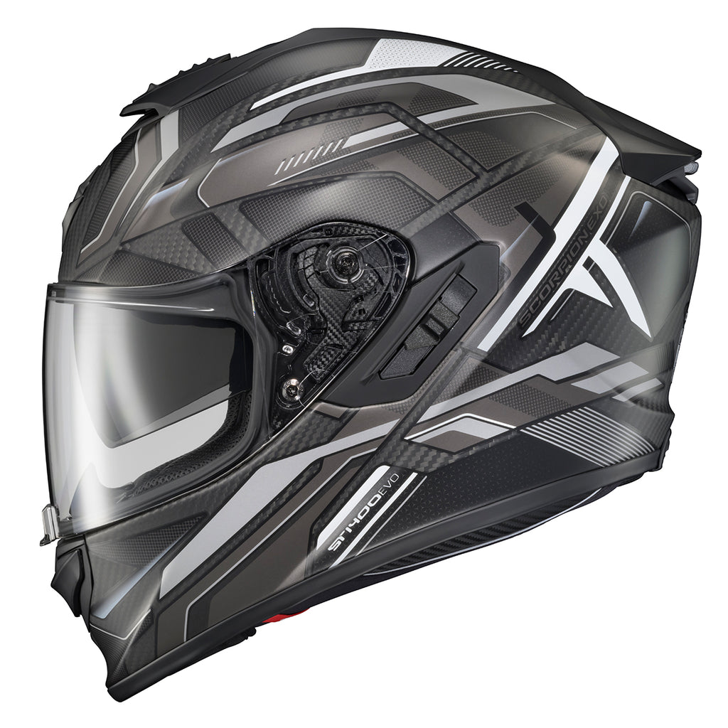 exe motorcycle helmets Scorpion EXO-ST1400 Carbon Full Face Helmet Hex Matte Grey