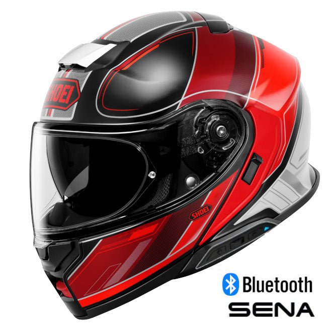 Shoei Neotec 3 Modular Bluetooth Helmet Sharpen TC-1 SRL 3 Installed
