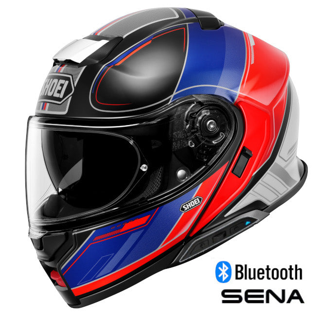 Shoei Neotec 3 Modular Bluetooth Helmet Sharpen TC-10 SRL 3 Installed