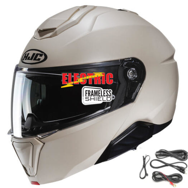 HJC i91 Modular Snow Helmet Matte Sand Beige Electric Shield