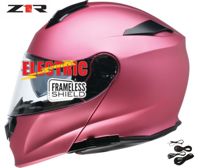 Z1R Solaris 2.0 Modular Snow Helmet Satin Pink Electric Shield