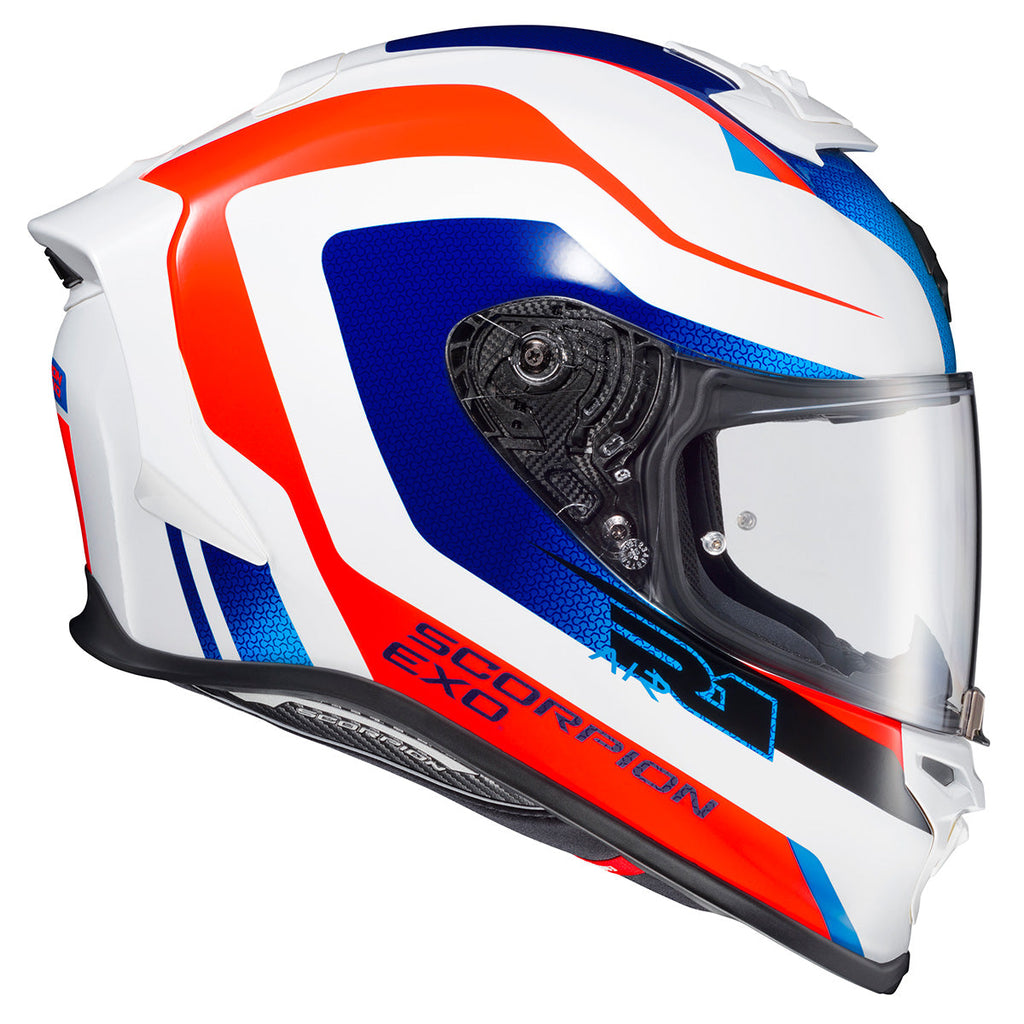 Scorpion EXO-R1 Air Bluetooth Full Face Hive Red/White/Blue