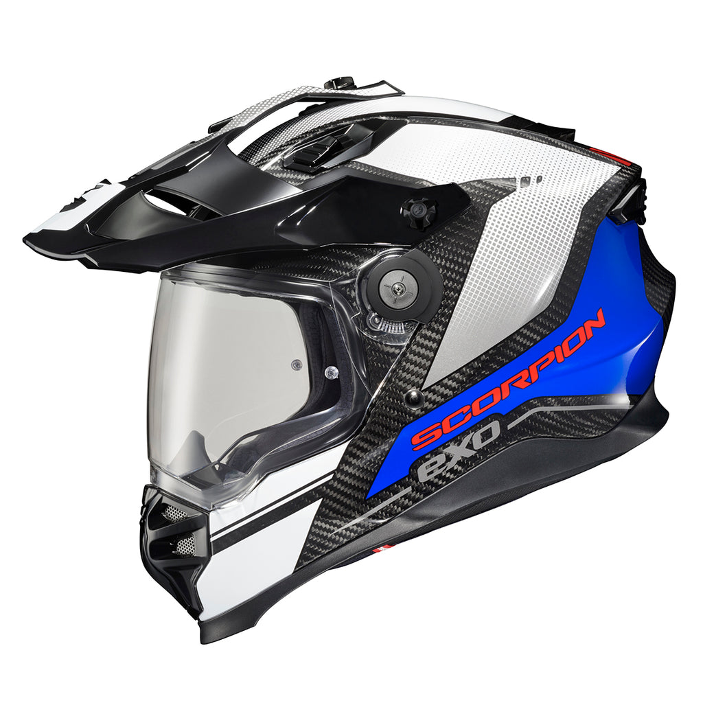 Scorpion XT9000 Dual Sport Helmet Carbon Trailhead Blue