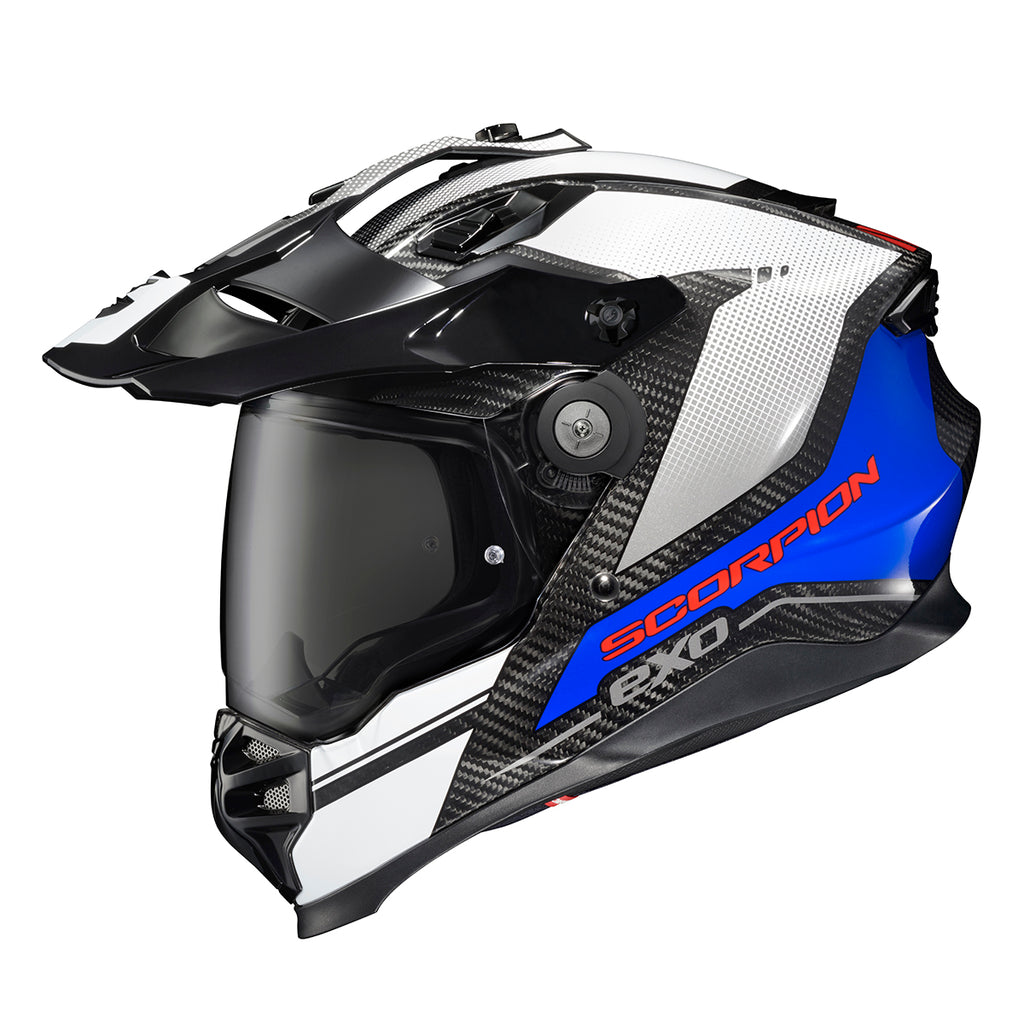 Scorpion XT9000 Dual Sport Helmet Carbon Trailhead Blue