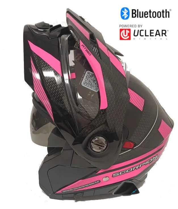 Scorpion EXO-AT960Bluetooth Modular Street Helmet Hicks Pink EXO-Com
