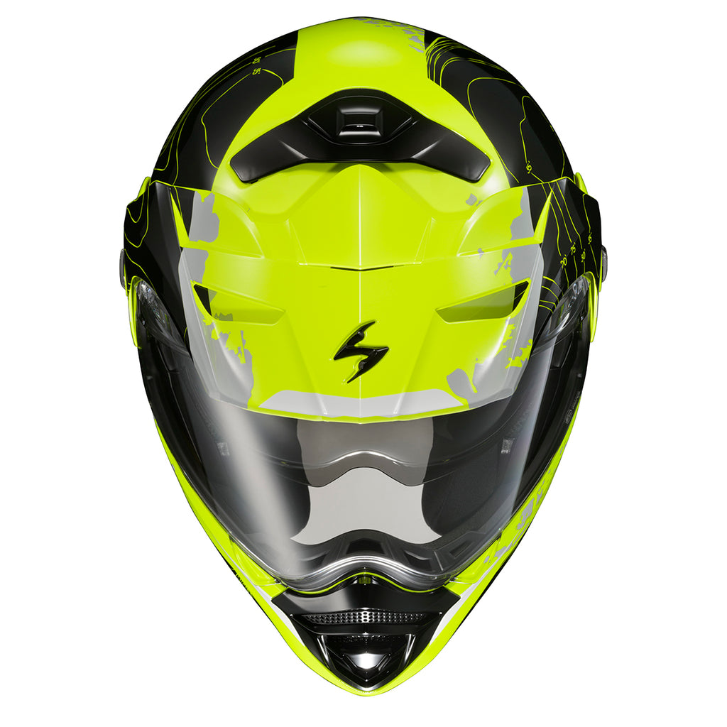 Scorpion EXO-AT960 Dual Sport Modular Helmet Topographic Hi Vis