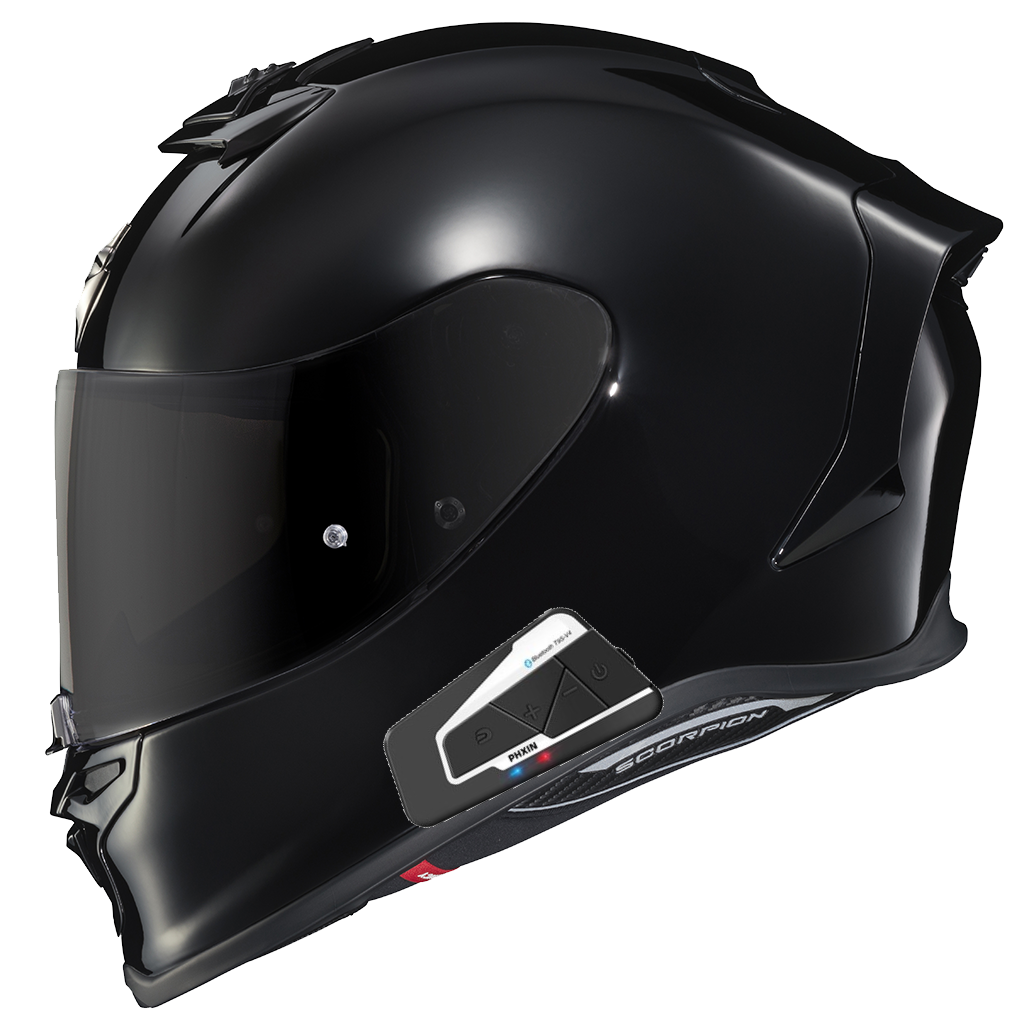 Scorpion EXO EXO-R1 Air Full Face Bluetooth Helmet Gloss Black