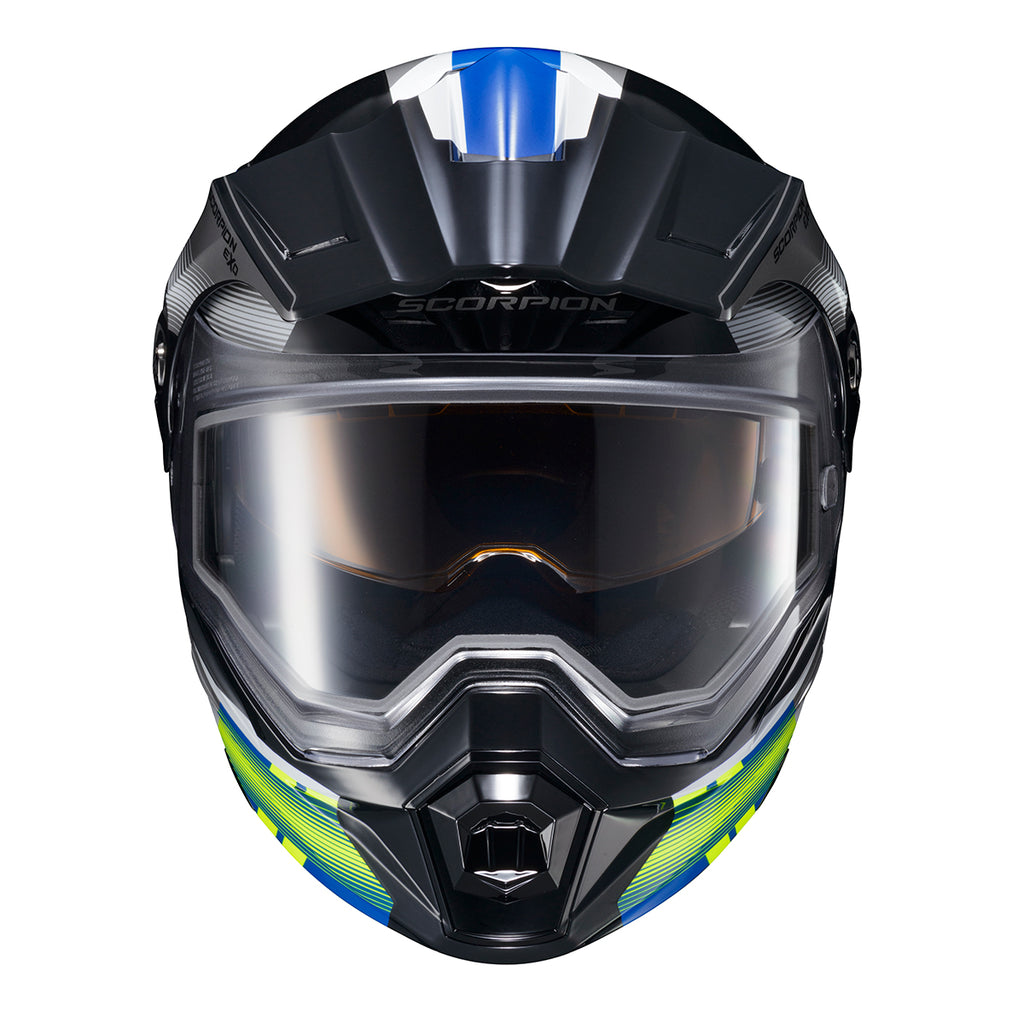 Scorpion EXO-AT950 Dual Sport Snow Helmet Zec Blue Hi Viz